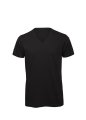 Heren T-Shirt B&C V hals Biologisch Inspire Black